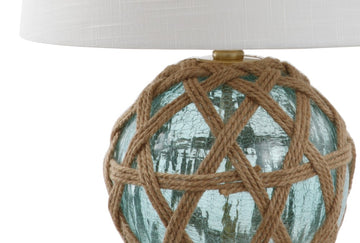 Andrews 21.5" LED Glass/Rope Table Lamp - JONATHAN Y